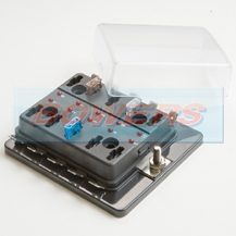 Single Power In 10 Way Mini Blade Fuse Box With LED Failure Warning Lights